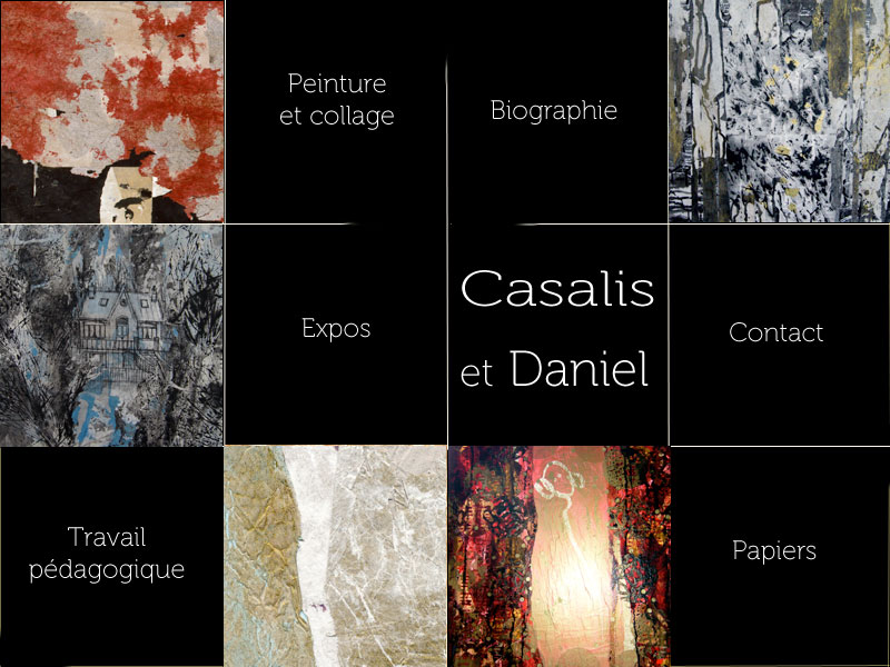 Casalis et Daniel peinture et collage - biographie - atelier - travail pédagogique - papiers